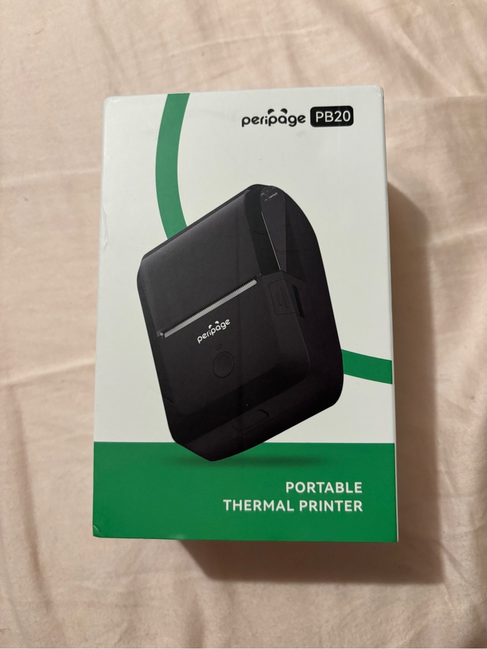 NIB PeriPage PB20 Bluetooth Portable Thermal Printer - Black